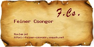 Feiner Csongor névjegykártya
